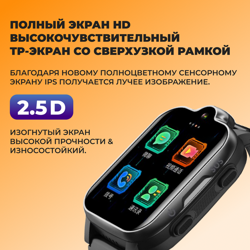 Детские смарт-часы Хороший выбор 4G с кнопкой SOS черный (92646552)