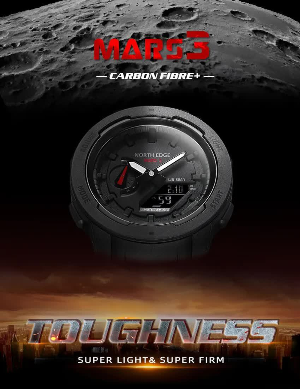 Смарт-часы North Edge Mars 3 черный (NRTEDGMRS3)
