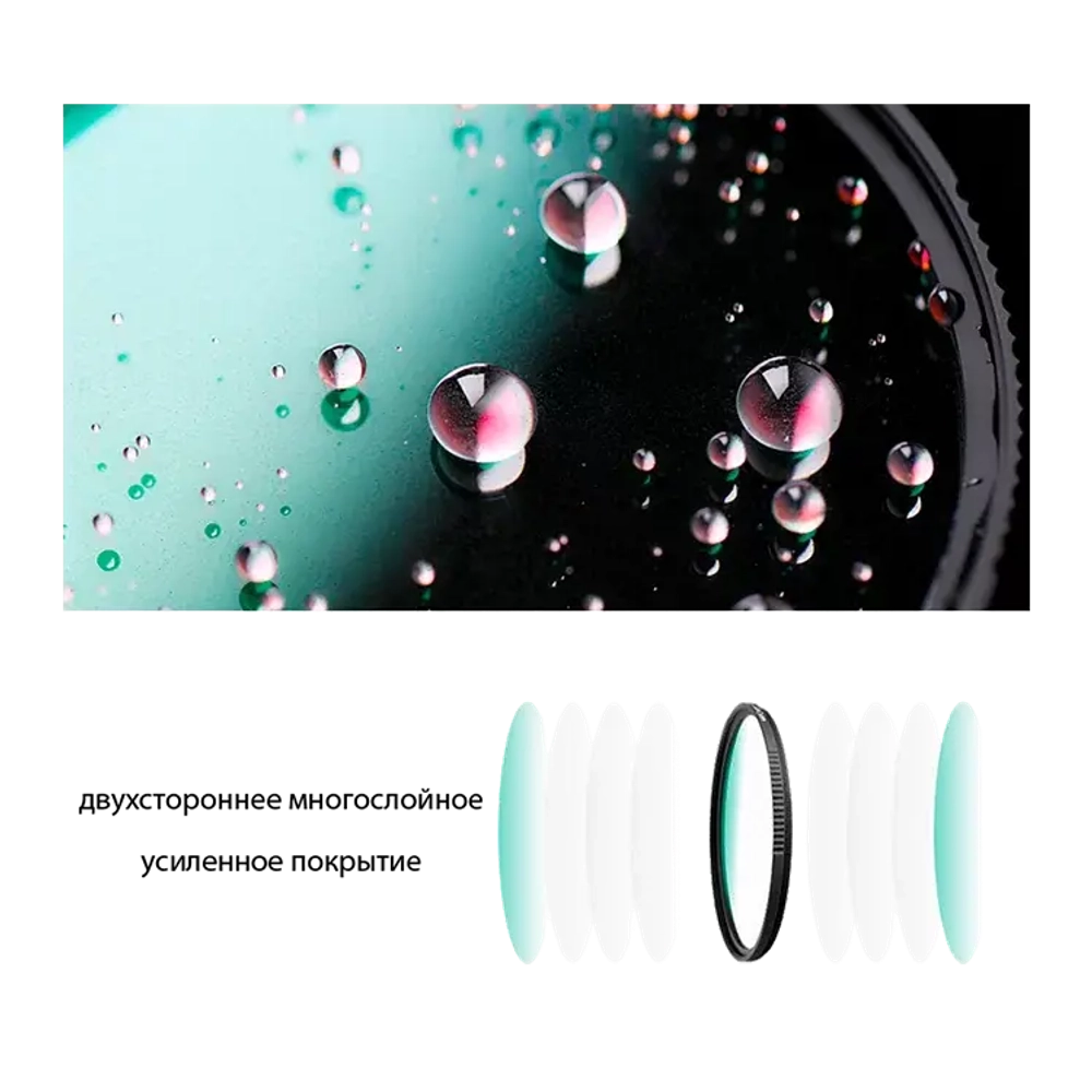 Светофильтр K&F Concept Nano-X Black Diffusion 1/4 49мм KF01.1476