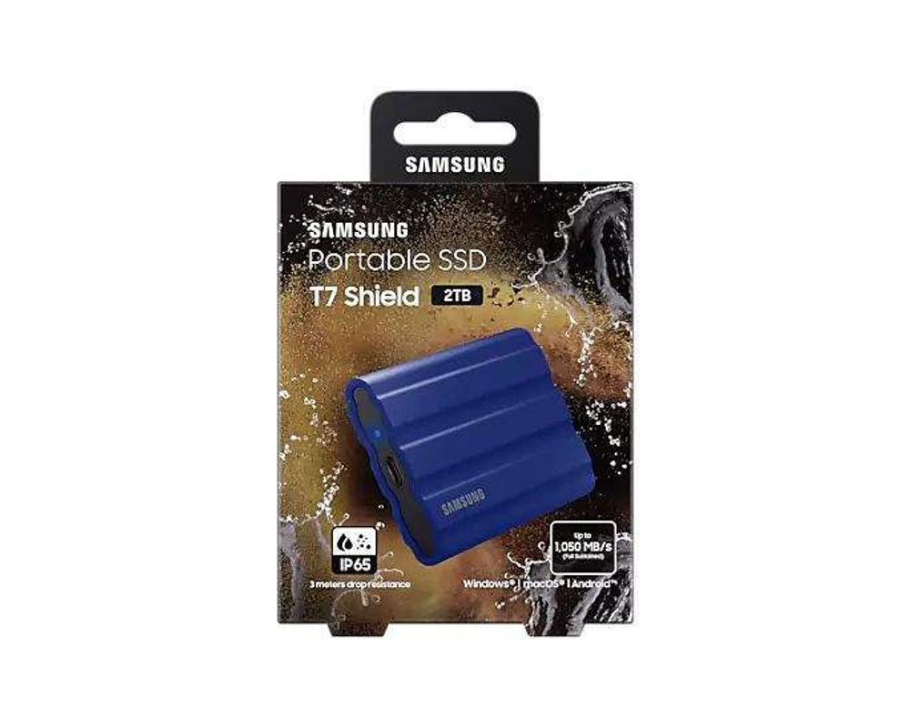 Внешний SSD диск Samsung T7 Shield 2 ТБ синий MU-PE2T0R/AM