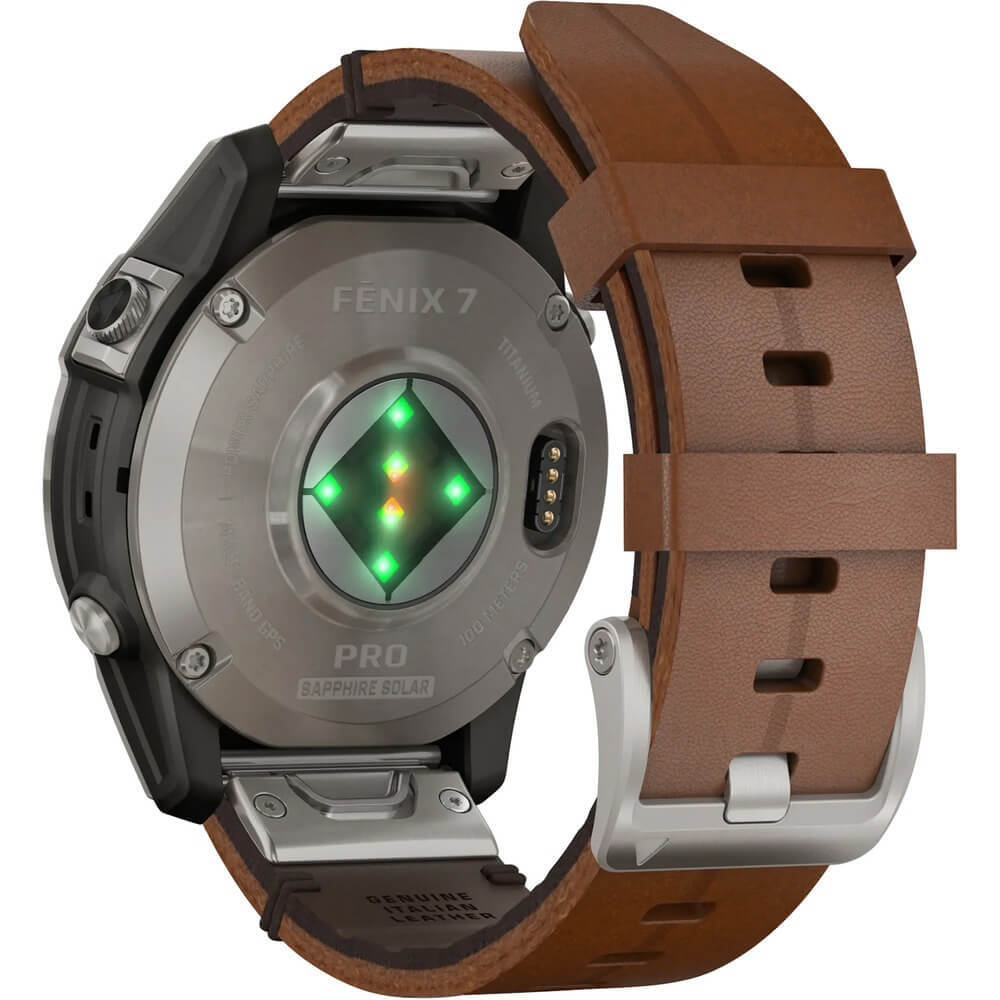 Смарт-часы Garmin Fenix 7 Pro Sapphire серый/коричневый (010-02777-30)