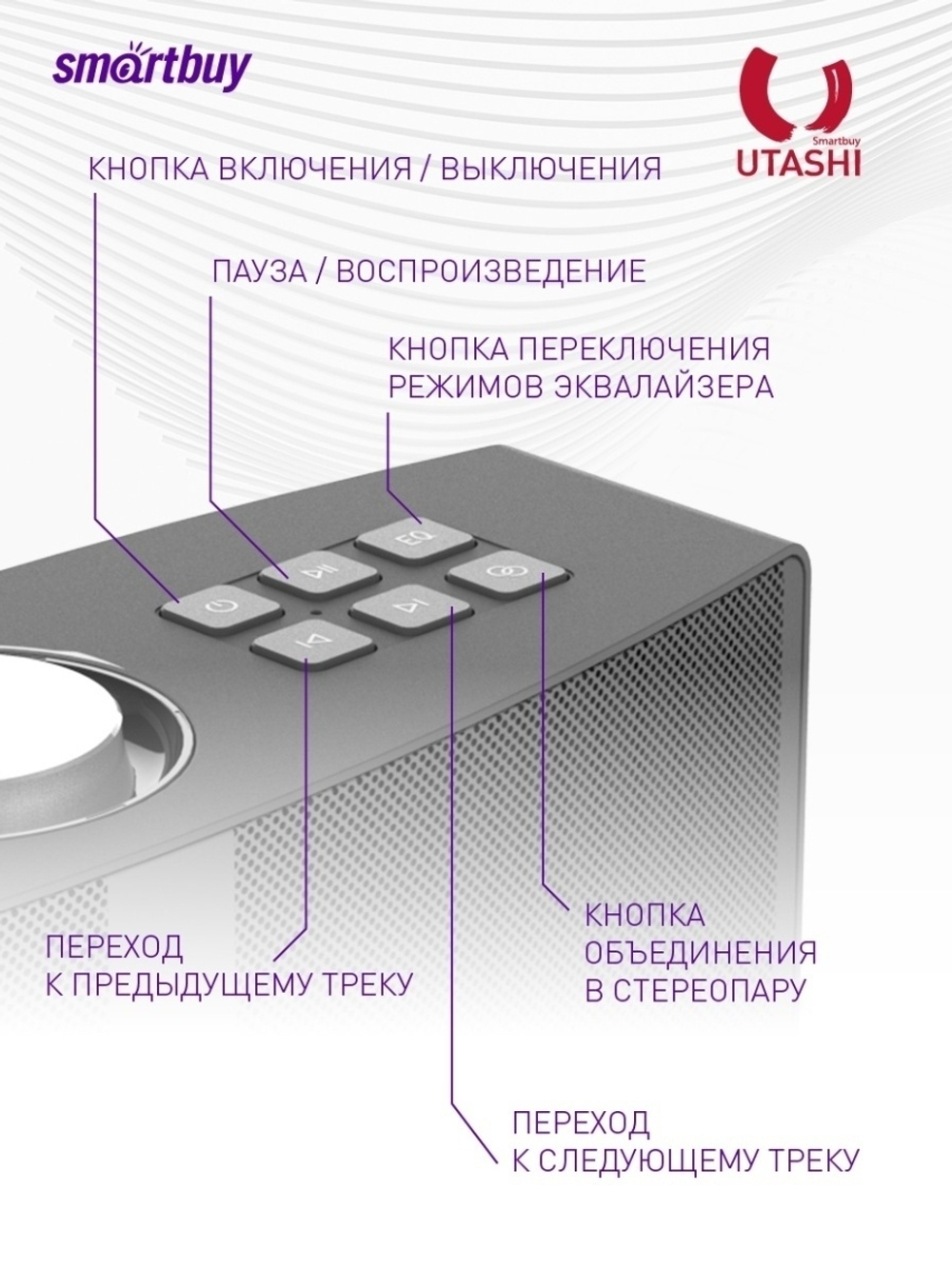 Беспроводная акустика SmartBuy UTASHI ROCK 2.0 SBS-530