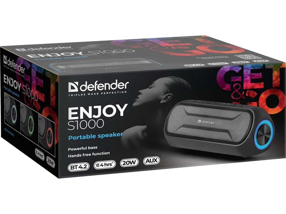 Портативная колонка Defender Enjoy S1000 Black