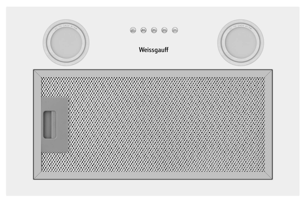 Вытяжка встраиваемая Weissgauff BOX 452 White