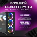 Системный блок TREIDCOMPUTERS Ryzen 5 4600G SSD 960 gb AMD Radeon Vega 7 Игровой Компьютер
