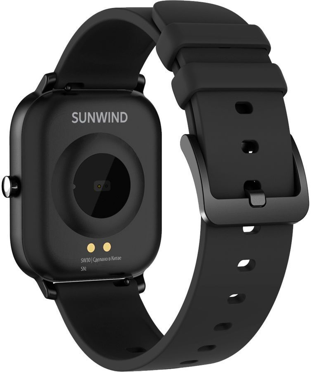 Смарт-часы SunWind SW30, 1.54", черный / черный [sw30b]