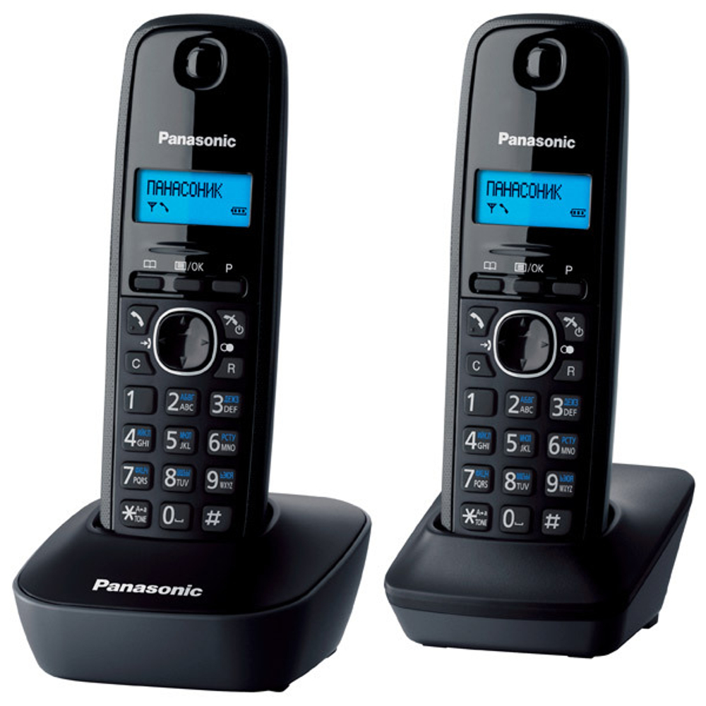 DECT телефон Panasonic KX-TG1612RUH черный, серый