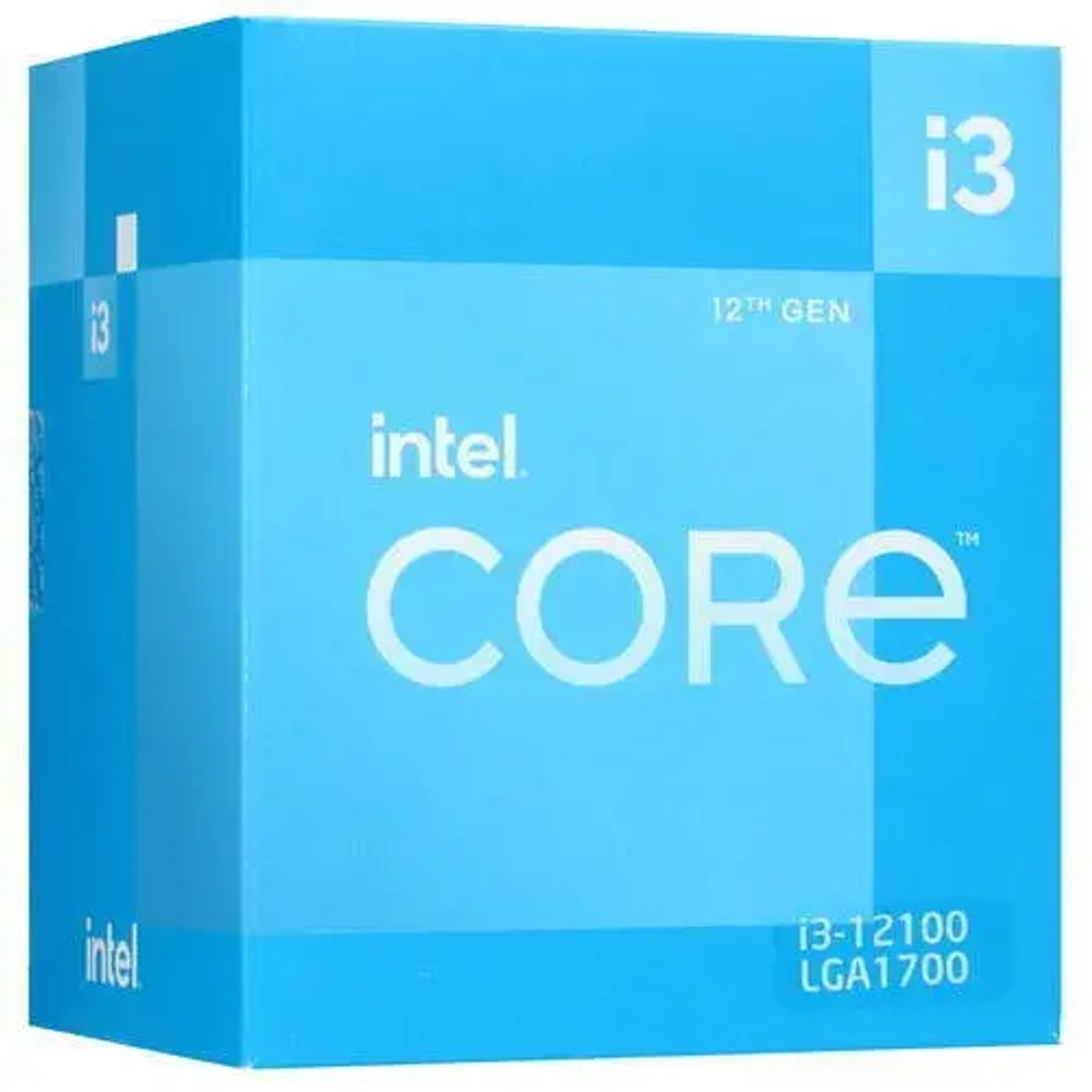 Процессор Intel Core i3-12100 BOX, LGA 1700
