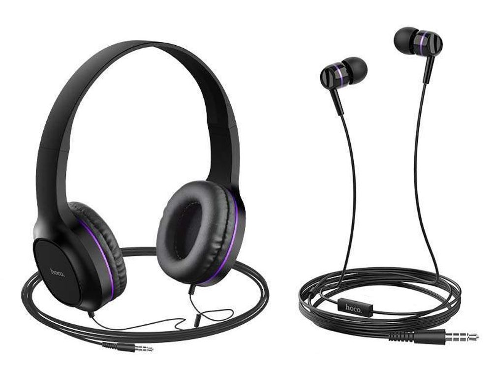 Наушники Hoco W24 Enlighten Set Purple