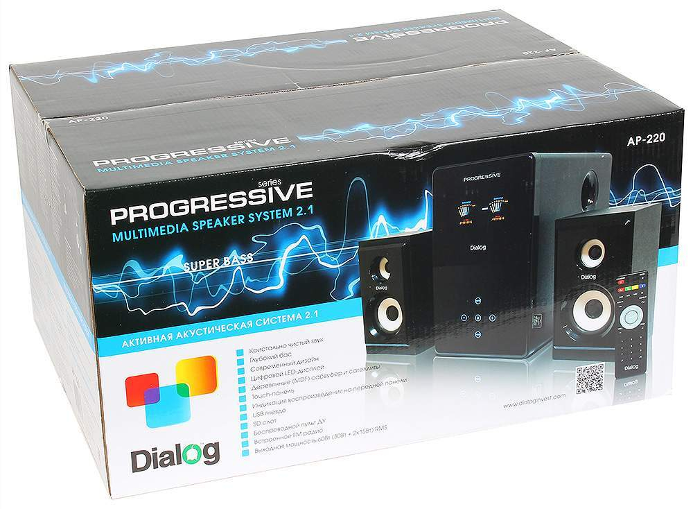 Колонки компьютерные Dialog Progressive AP-220 Black