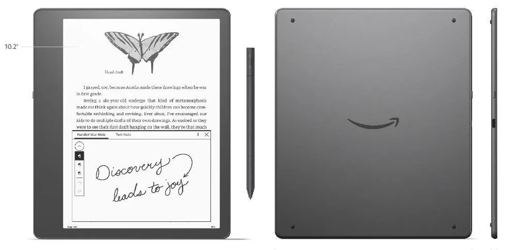 Электронная книга Amazon Kindle Scribe, 10.2&quot;, 16 ГБ, WIFI, серый