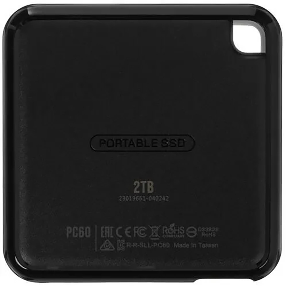 Диск SSD внешний Silicon Power PC60 2TB, External, USB 3.2, чёрный