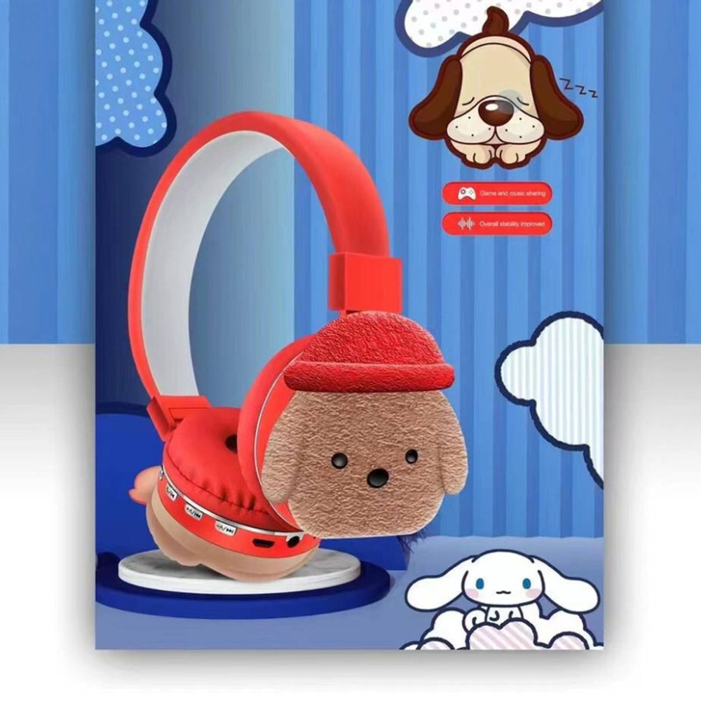 Беспроводные наушники детские Жми сюда Bluetooth Red (117266721)