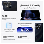 Смартфон Itel P55 128+8 Moonlit Black ITL-P55.128.MOBL