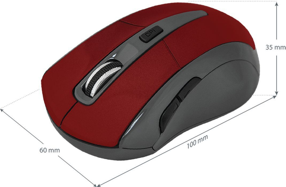 Беспроводная мышь Defender Accura MM-965 Red/Gray