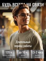 Беспроводная гарнитура блютуз TAYMLUX Q10 черный наушник с шумоподавлением Bluetooth